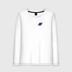 Лонгслив хлопковый женский BMW M LOGO 2020, цвет: белый