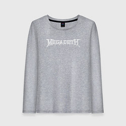 Лонгслив хлопковый женский Megadeth, цвет: меланж