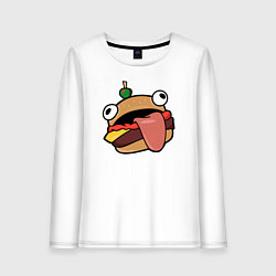 Лонгслив хлопковый женский Fortnite Burger, цвет: белый
