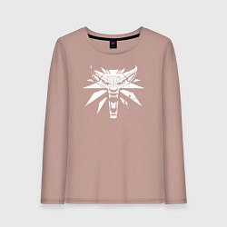 Лонгслив хлопковый женский Ведьмак, цвет: пыльно-розовый