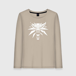Лонгслив хлопковый женский Ведьмак, цвет: миндальный