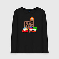 Лонгслив хлопковый женский South Park, цвет: черный