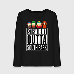 Лонгслив хлопковый женский SOUTH PARK, цвет: черный