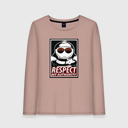 Лонгслив хлопковый женский ЮЖНЫЙ ПАРК, цвет: пыльно-розовый