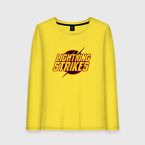Женский лонгслив Lightning Strikes / Желтый – фото 1