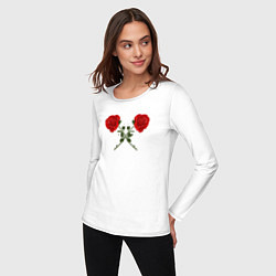 Лонгслив хлопковый женский Payton Moormeier, цвет: белый — фото 2
