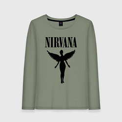 Лонгслив хлопковый женский NIRVANA, цвет: авокадо