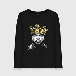 Лонгслив хлопковый женский Ice Cube King, цвет: черный