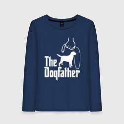 Лонгслив хлопковый женский The Dogfather - пародия, цвет: тёмно-синий