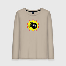 Лонгслив хлопковый женский Serious Sam 4, цвет: миндальный