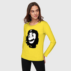 Лонгслив хлопковый женский Che Mario, цвет: желтый — фото 2
