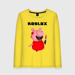 Лонгслив хлопковый женский ROBLOX: PIGGI, цвет: желтый