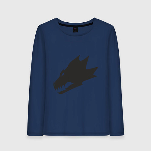 Женский лонгслив Саламандры (Salamanders) / Тёмно-синий – фото 1