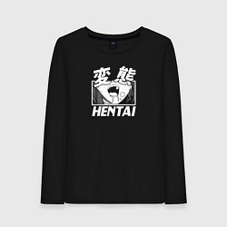 Лонгслив хлопковый женский Hentai, цвет: черный