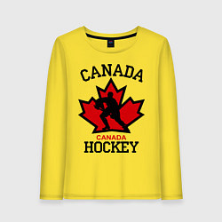 Лонгслив хлопковый женский Canada Hockey, цвет: желтый