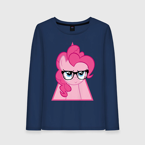 Женский лонгслив Pinky Pie hipster / Тёмно-синий – фото 1