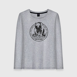 Лонгслив хлопковый женский Сибирь Дух России, цвет: меланж