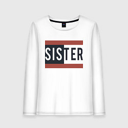 Лонгслив хлопковый женский Sister, цвет: белый