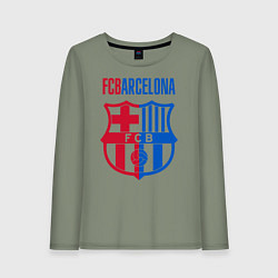 Лонгслив хлопковый женский Barcelona FC, цвет: авокадо