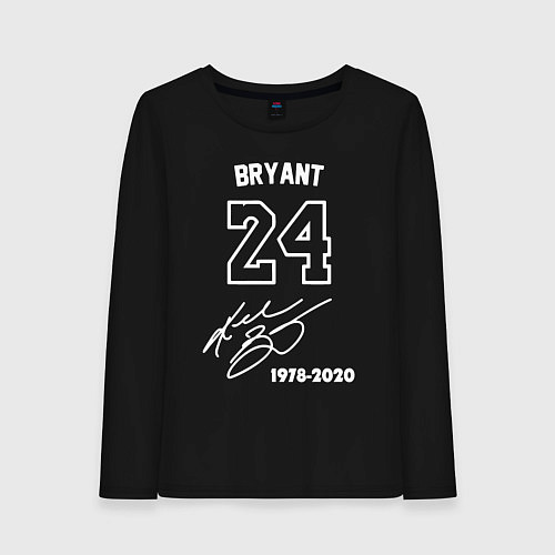 Женский лонгслив КОБИ БРАЙАНТ АВТОГРАФ / Черный – фото 1