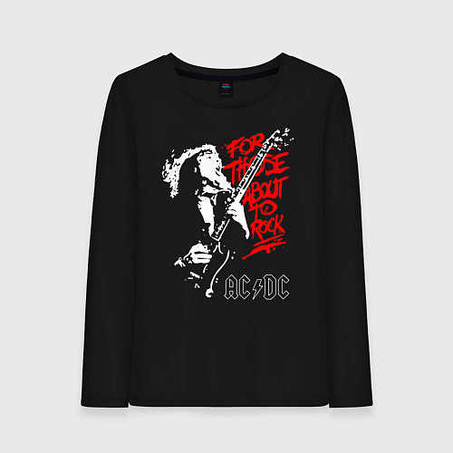 Женский лонгслив ACDC / Черный – фото 1