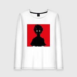 Лонгслив хлопковый женский Mob psycho 100 Z, цвет: белый