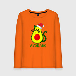 Лонгслив хлопковый женский Avokado, цвет: оранжевый