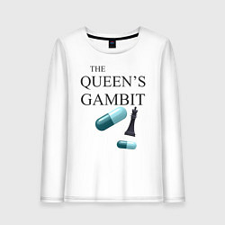 Лонгслив хлопковый женский The queens gambit, цвет: белый