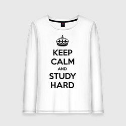 Женский лонгслив Keep Calm & Study Hard