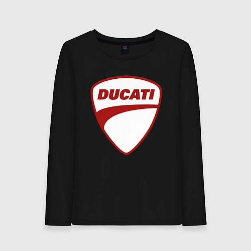 Женский лонгслив Ducati Logo Дукати Лого Z / Черный – фото 1