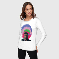 Лонгслив хлопковый женский Brassic Fuck Quinoa Vinnie, цвет: белый — фото 2