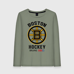 Лонгслив хлопковый женский BOSTON BRUINS NHL, цвет: авокадо