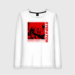 Лонгслив хлопковый женский Kaneki Ken Eyepatch, цвет: белый