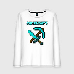 Лонгслив хлопковый женский Minecraft, цвет: белый