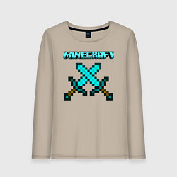 Лонгслив хлопковый женский Minecraft, цвет: миндальный