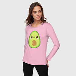 Лонгслив хлопковый женский Avocado, цвет: светло-розовый — фото 2
