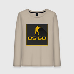 Лонгслив хлопковый женский CS GO Z, цвет: миндальный