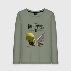 Лонгслив хлопковый женский Little Nightmares 2, цвет: авокадо