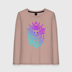 Лонгслив хлопковый женский HOLLOW KNIGHT ХОЛЛОУ НАЙТ, цвет: пыльно-розовый