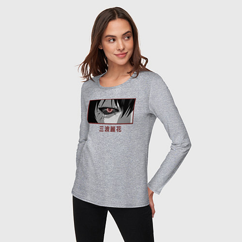 Женский лонгслив Глаз Гуля / Меланж – фото 3