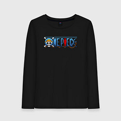 Лонгслив хлопковый женский ONE PIECE ВАН ПИС, цвет: черный