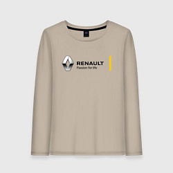 Лонгслив хлопковый женский RENAULT, цвет: миндальный