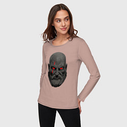 Лонгслив хлопковый женский Kratos ART, цвет: пыльно-розовый — фото 2