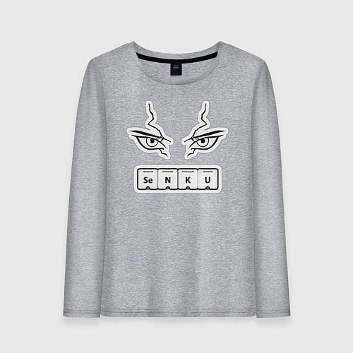 Женский лонгслив Сенку Доктор Стоун Химия / Меланж – фото 1