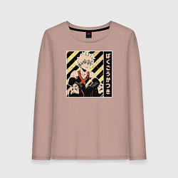 Лонгслив хлопковый женский Моя геройская академия Бакуго, цвет: пыльно-розовый