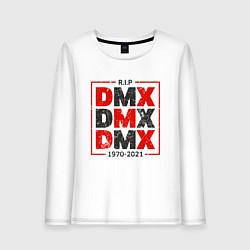 Лонгслив хлопковый женский DMX R I P, цвет: белый