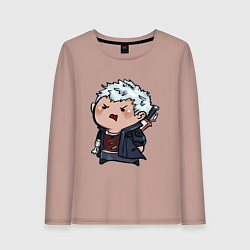 Лонгслив хлопковый женский Baby Nero, цвет: пыльно-розовый