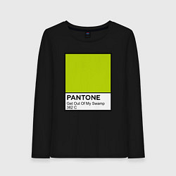 Лонгслив хлопковый женский Shrek: Pantone Color, цвет: черный