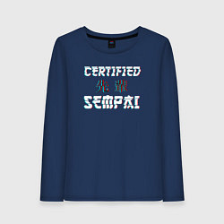 Лонгслив хлопковый женский Certified sempai, цвет: тёмно-синий