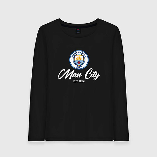 Женский лонгслив MAN CITY EST 1894 / Черный – фото 1